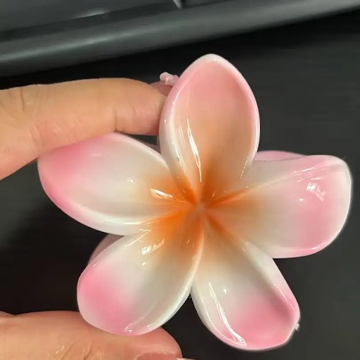 Gradient Plumeria Claw Clip