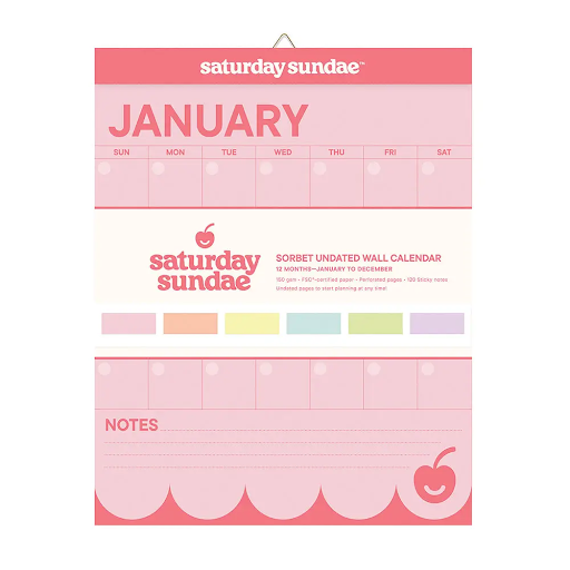 Sorbet Undated Wall Calendar
